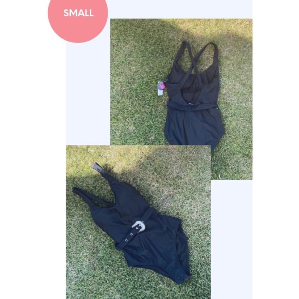 One piece black swimwear